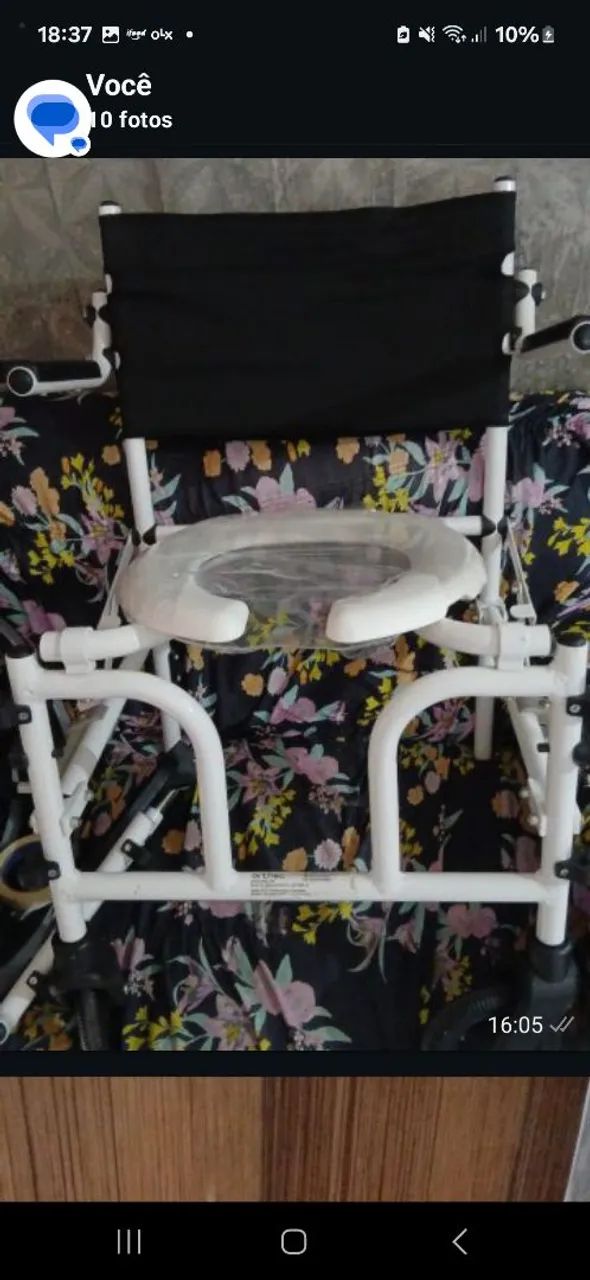 Vendo cadeira de banho nova. Obs: Só passa na porta de 70 e 80, retirar no local - Foto 2