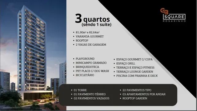 Edf. Square Rosarinho | 82m² com 3 Quartos e 2 Vagas (EV) - Foto 4