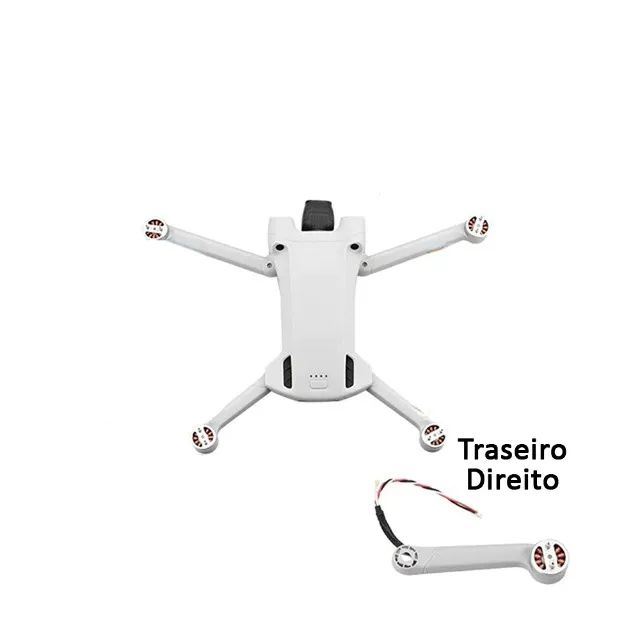 Braço Traseiro Direito com Motor para o Drone Mini 3 Pro