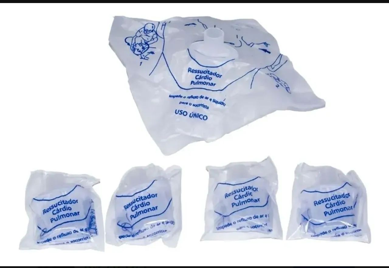 Kit com 25 máscaras Descartáveis para RCP