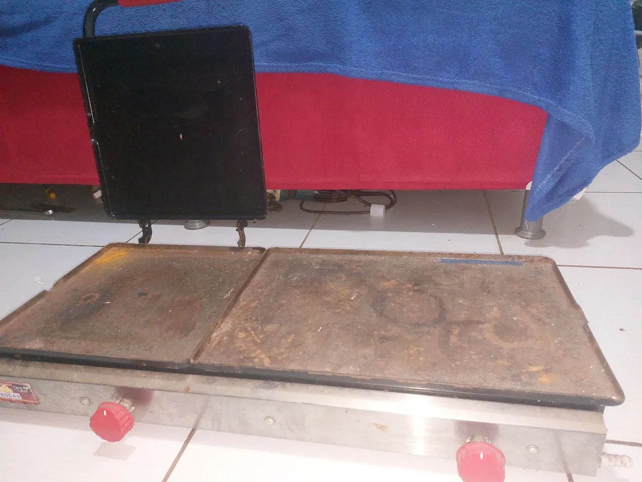 Chapa de hambúrguer à gás 