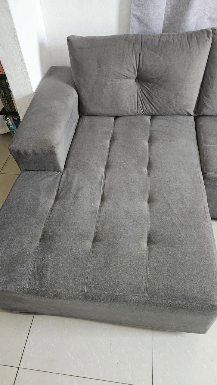 Sofá 3 lugares 2.50M Cinza - Foto 4