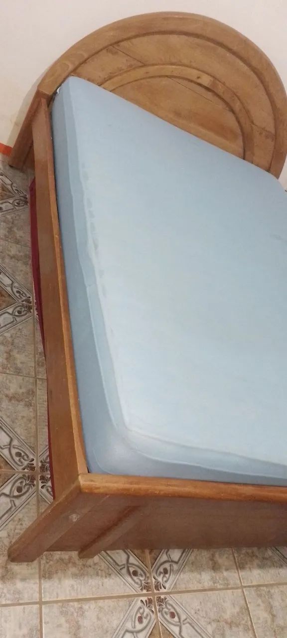 Cama de cerejeira casal madeira maciça  - Foto 5