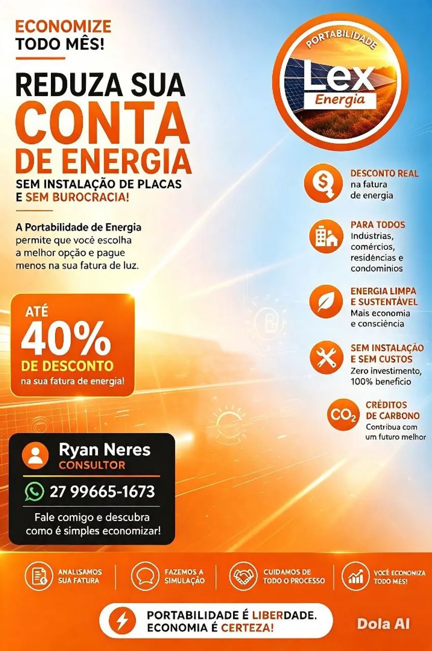 Desconto na sua energia sem precisar instalar placa 