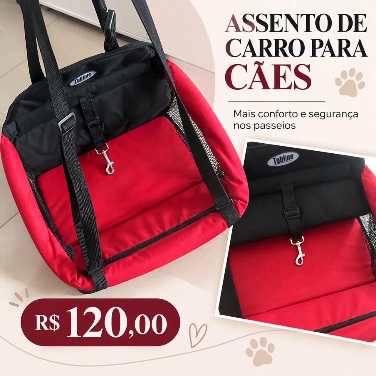 Assento carro para cães  - Foto 2
