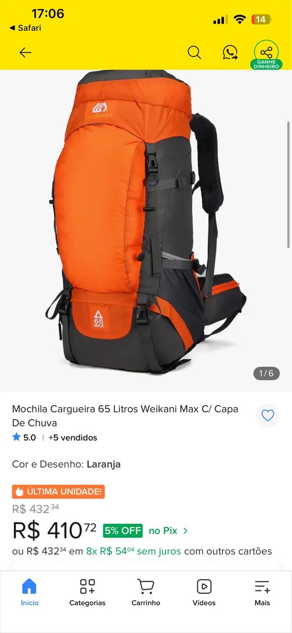 Bolsa Trilha e Saco de Dormir  - Foto 4