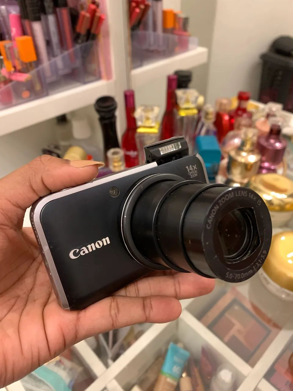 Canon POWERSHOT SX210 IS ブラック Canon Câmera digital PowerShot SX210IS de 14,1 MP com zoom