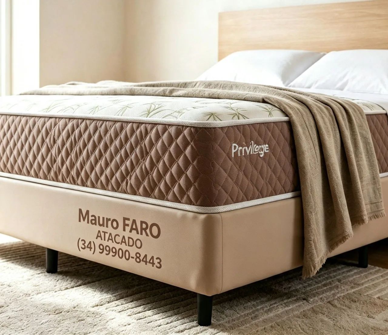 Cama Casal completa Colchão Molas Ensacadas - Foto 3