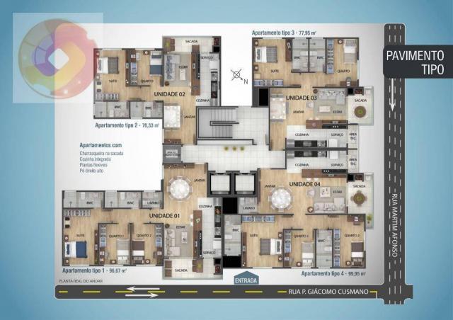 Apartamento com 3 dormitórios à venda, 99 m² por R$ 759.900,00 - Campina do Siqueira - Cur - Foto 12