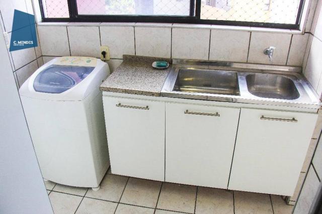 Apartamento mobiliado para locação, 130m² 3 suítes 3 vagas, Cocó, Fortaleza. - Foto 14