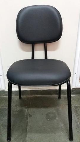 4 Cadeiras secretária fixa em corino. - Foto 2