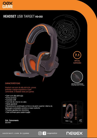 Headset Gamer Oex Target 7.1 pra PC em Fortaleza - Foto 4