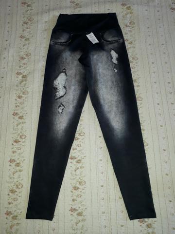 Calça Legging Cintura Alta Imita Jeans - Foto 6