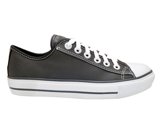 converse couro preto