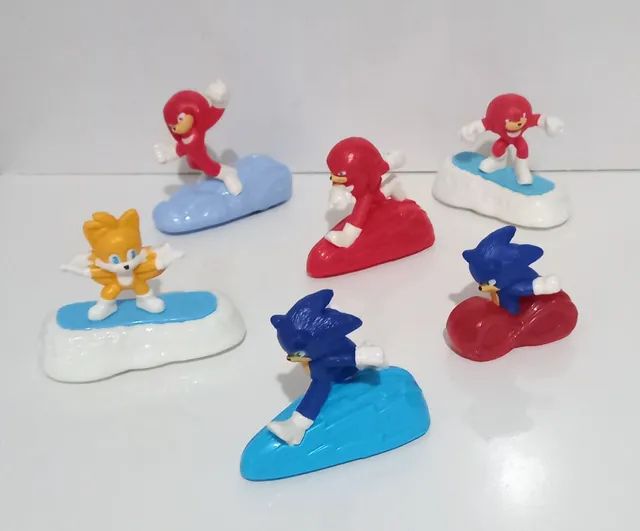 6 Bonecos Miniaturas Desenho Game Sonic The Hedgehog Tails Amy