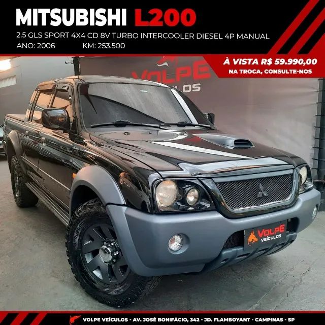 Mitsubishi L-200 CD SPORT GLS 4X4 2.5 TB-IC - SóCarrão