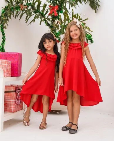 Vestido mullet vermelho - 3 anos 