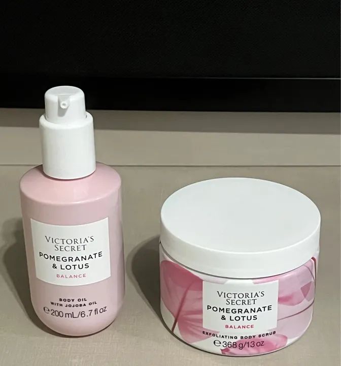 Óleo e esfoliante corporal Victoria Secrets 