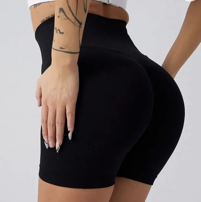 Short Preto Legging Academia Yoga Levanta Bumbum - Foto 3