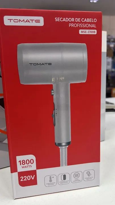 Secador de Cabelo Profissional Tomate 1800W -ENTREGA GRÁTIS 