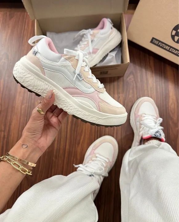 Tênis Vans Rosa e Branco - Foto 3