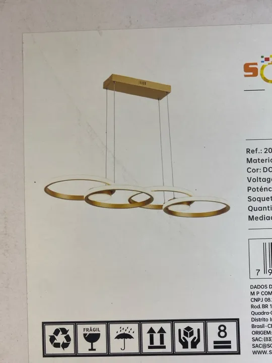 Lustre Dourado 46w na promoção
