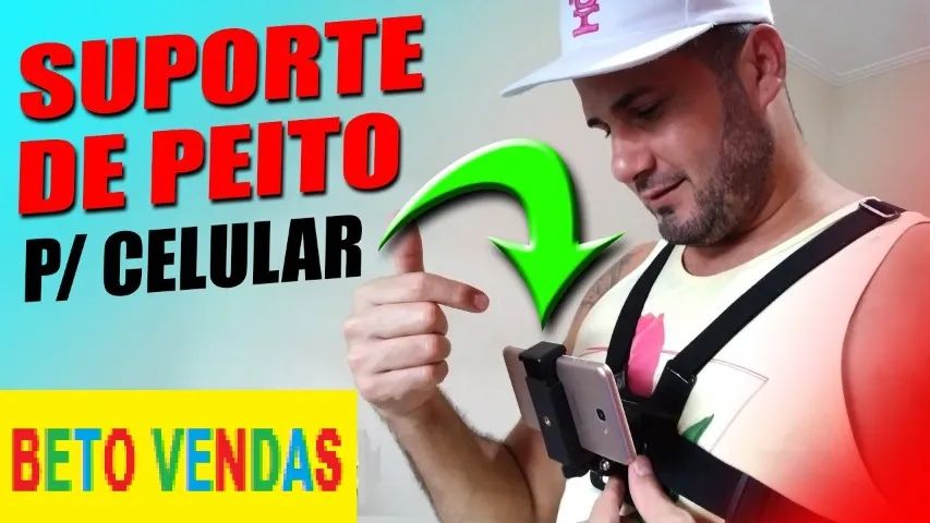 Cinta Com Suporte Celular No Peito - Foto 3
