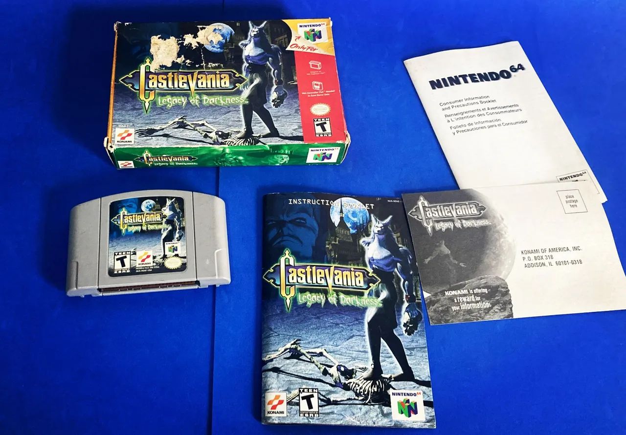 Castlevania legacy of darkness 64 nintendo 64