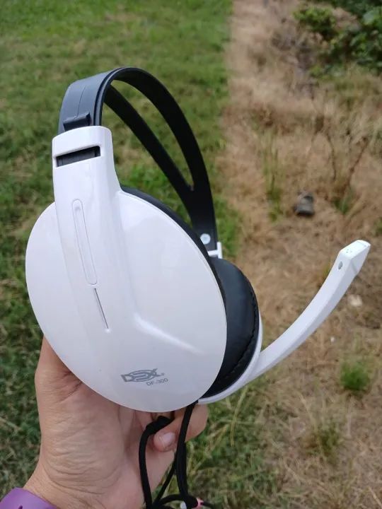 Fone gamer branco dex novo confortavél e barato - Foto 3