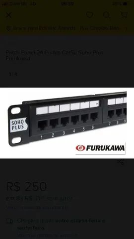 Patch Panel 24 Portas Cat5e Soho Plus Furukawa  - Foto 3