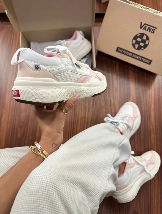Tênis Vans Rosa e Branco - Foto 2