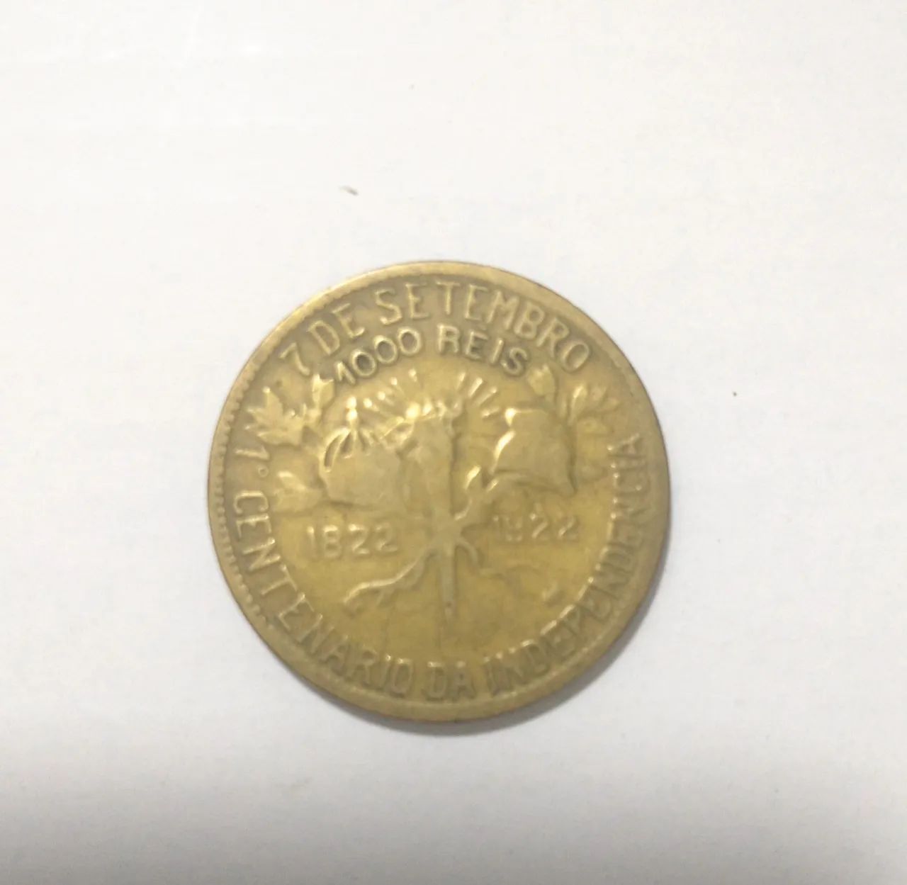 Moeda antiga 1000 réis de 1922  - Foto 2