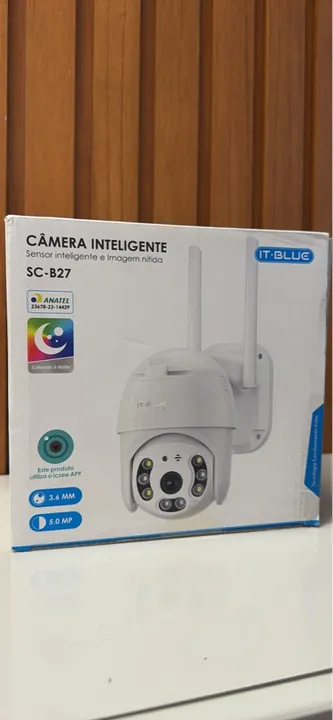 Câmera de Segurança Inteligente - Wi-Fi - Full HD - Visão Noturna