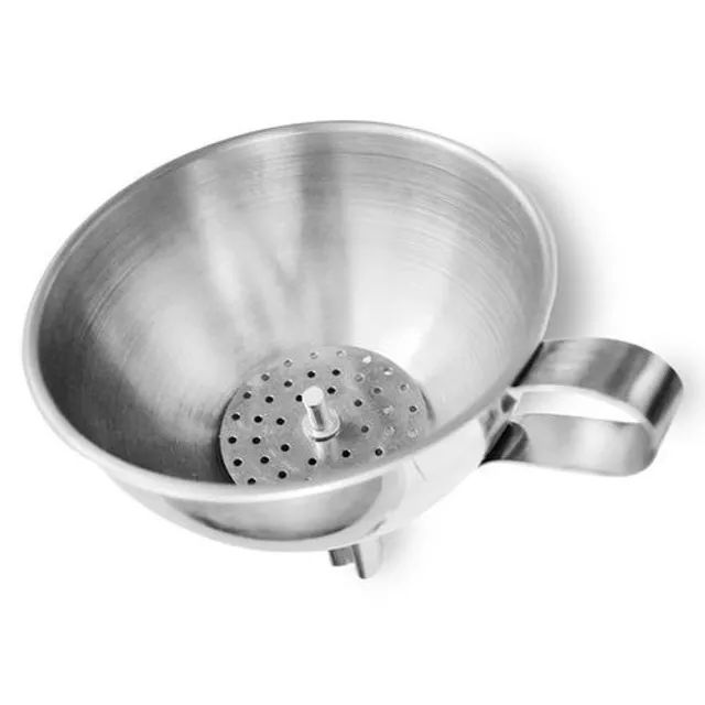Funil Com Peneira Em Aço Inox 11cm - Kehome - Ref.6239 - Foto 4