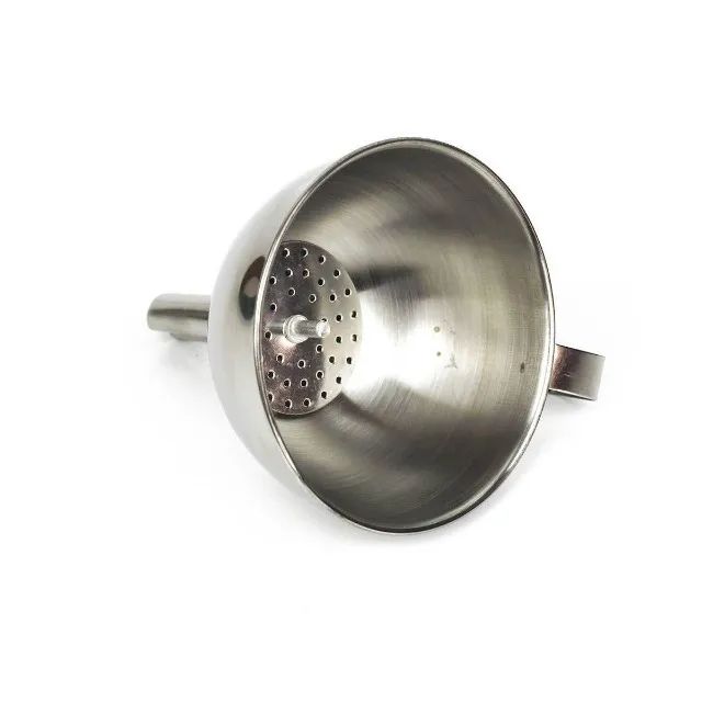 Funil Com Peneira Em Aço Inox 11cm - Kehome - Ref.6239