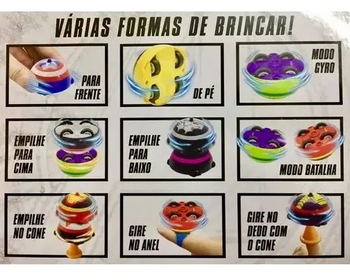 Pião de Batalha Carrinho Fricção Marvel Gyro Hero DTC - Homem de Ferro & Capitão América - Foto 2