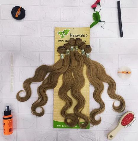 Cabelo Organico Ondul 55cm 16" 18 20 20 18 16 260g  Tela - Cor (#18)