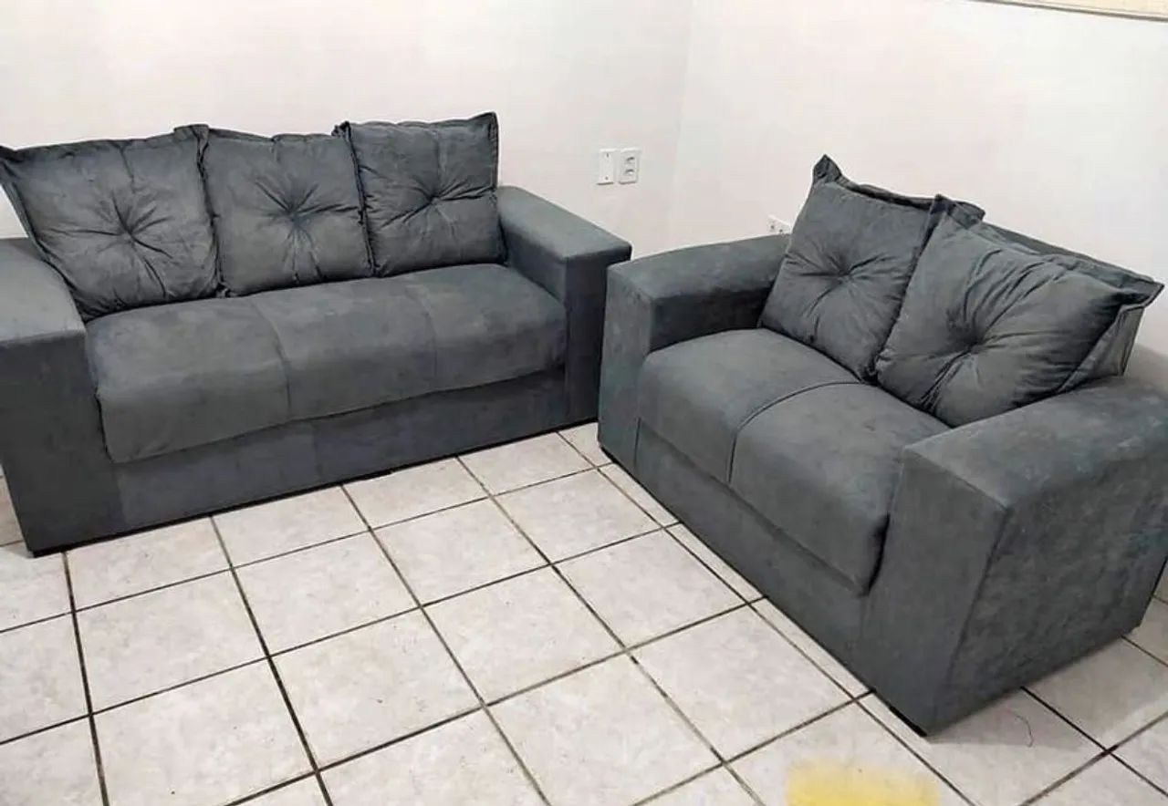 Conjunto SOFA ALMOFADADO 2 e 3 lugares de fábrica  - Foto 3