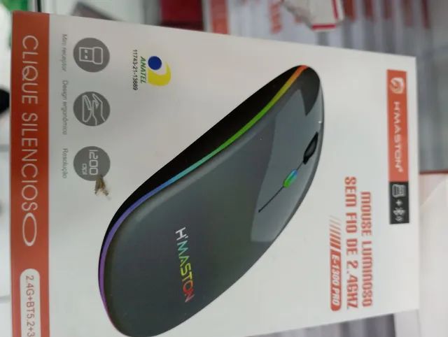Mouse sem fio Recarregável com luz rgb hmaston - Foto 2