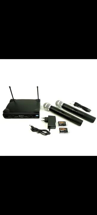 Microfone Profissional Duplo Sem Fio!
