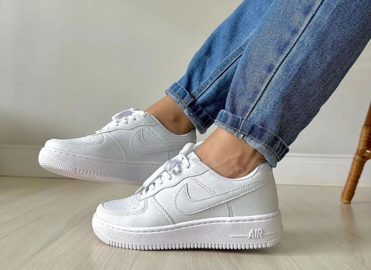 Tênis Nike Air Force Branco tradicional  - Foto 2