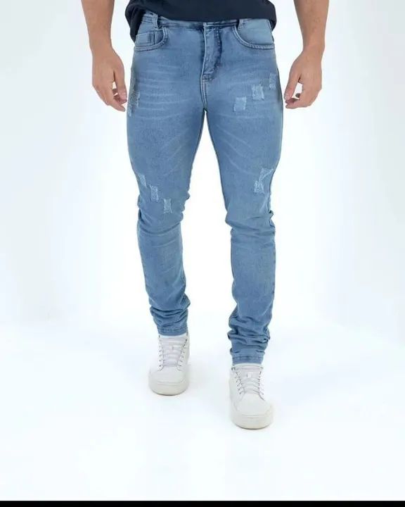 Calça jeans masculina com lycra 