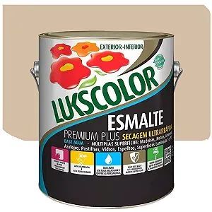 Tinta Esmalte Lukscolor Premium Plus Base Água Acetinado Ottawa 3,2 Litros