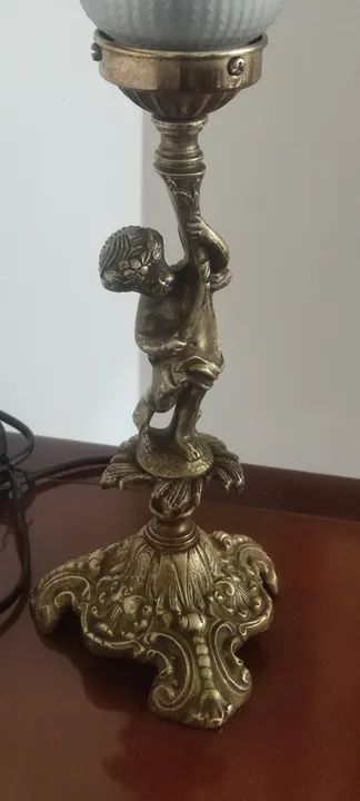 Luminária de mesa abajur de bronze - Foto 4