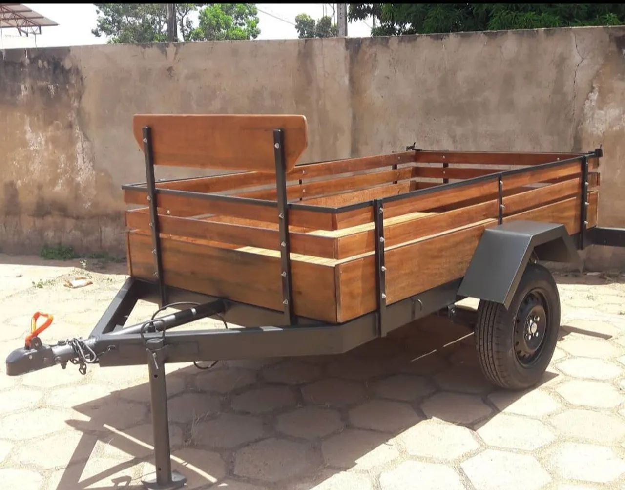 Carrocinha Carreta de madeira para carga lev