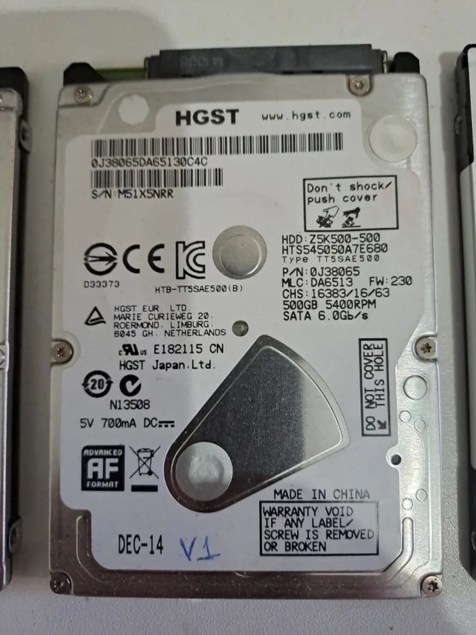 HD 500gb HGST p/ notebook