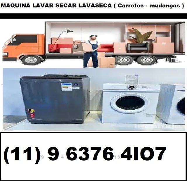 maquina lavar e secar ( transporte carreto frete mudanca )