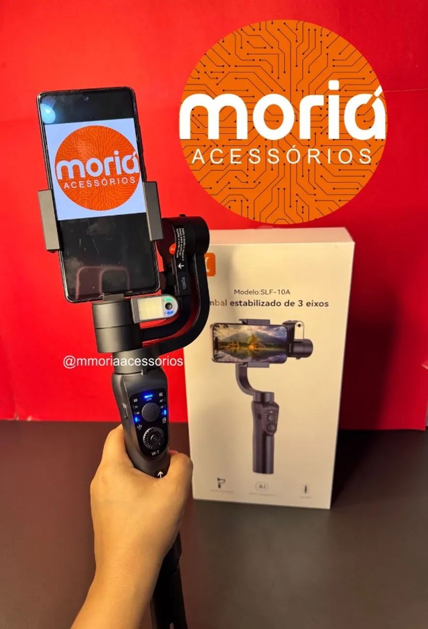 Estabilizador Gimbal para Celular C/ Rastreamento de Rosto P/ Videos aGold - SLF-10A - Foto 5
