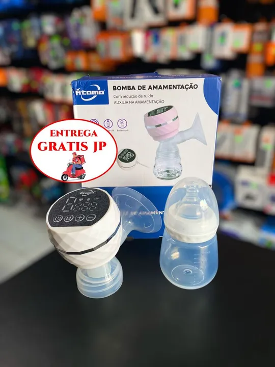BOMBA DE AMAMENTAÇÃO ÁTOMOLivre de BPA<br>Entrada USB<br>Botões Touch <br>Redução de Ruído