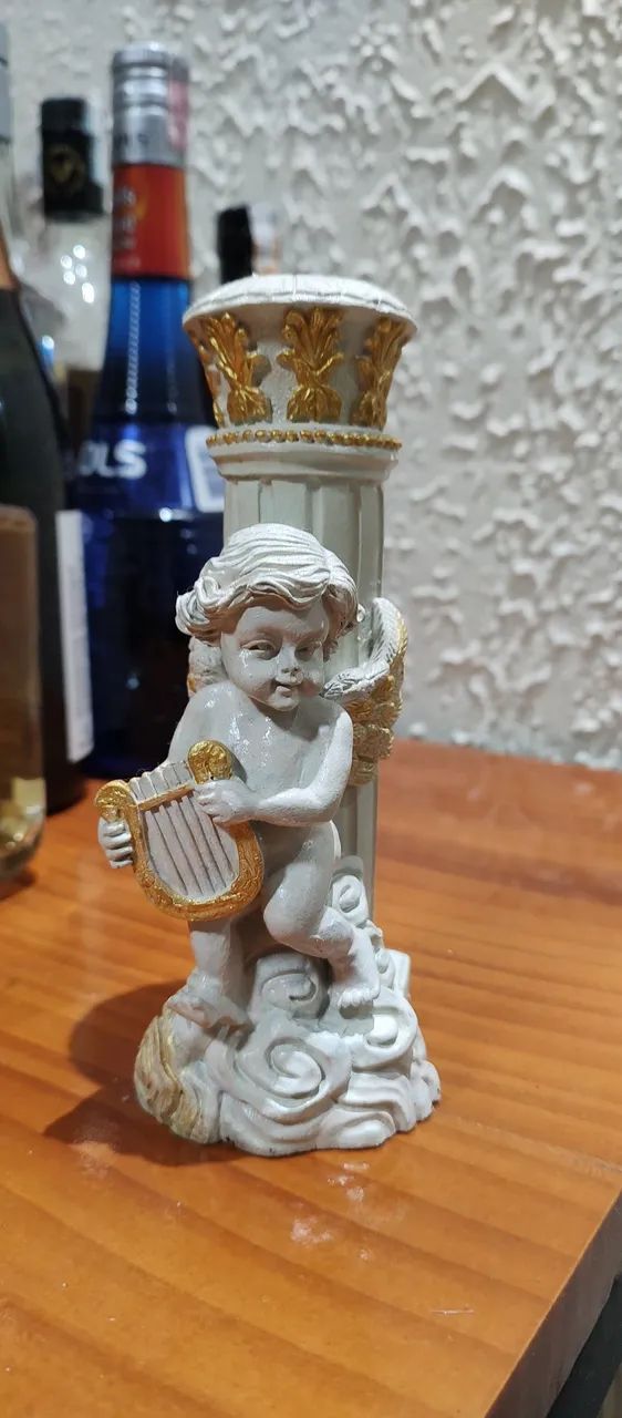Castiçal Anjo em Resina - Foto 3
